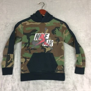 Jordan Nike Air Camo Hoodie Youth Size M Pullover Logo Long Sleeve Pocket - Picture 1 of 18