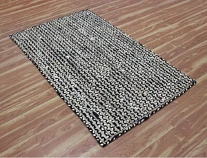 Alfombras mezcla de yute y algodón trenzadas a mano granja corredor rectangul... - Imagen 1 de 8