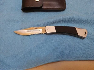 1996 KERSHAW 3320 BLACK GULCH PREMIER EDITION LOCKBACK FOLDING KNIFE & SHEATH - Picture 1 of 6