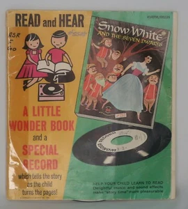 VTG 50s Read and Hear Snow White & Seven Dwarfs 00226 Golden Record Book - Imagen 1 de 7