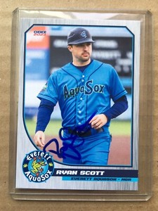 Ryan Scott Everett Aquasox 2023 Autographed Card Seattle Mariners Signed