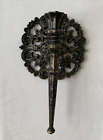 Vintage HOMCO Candle Wall Sconce #4148 Gothic Look USA Made Antiqued Black Gold
