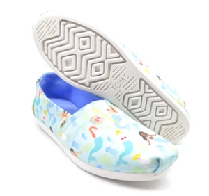 TOMS Alpargata blaue Meerjungfrau Slipper Schuhe bequem leicht flach - mehrere Größen - Bild 1 von 8
