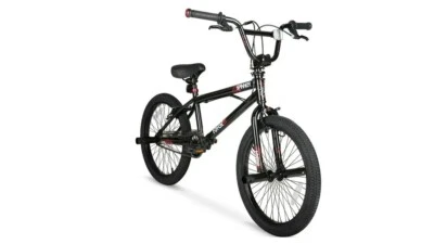Cuadro resistente para bicicleta BMX giratoria de 20" con clavijas delanteras y traseras, edades 8-12, negro brillante Foto 1 de 2