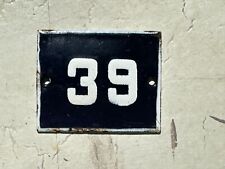 Number 39 Vintage Enamel House Numbers Made in Europe Room Hotel FREE POSTAGE