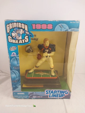 JOHN ELWAY DENVER BRONCOS 1998 GRIDIRON GREATS STARTING LINEUP SLU FIGURINE misb Cover
