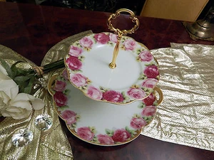 edle große Etagere 2stufig Rosenthal Cäcilie Chrysantheme selten - Bild 1 von 3