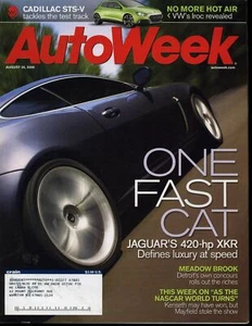 AutoWeek Magazine August 28, 2006 Jaguar 420-hp XKR, Cadillac STS-V - Picture 1 of 2