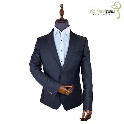 Ben Sherman Grey Jacket Slim Fit 100% Wool Jacket Lightweight Smart Blazer - Image 1 of 4