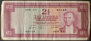 Türkei P151a 2 1/2 Lira sehr guter Zustand - Bild 1 von 2