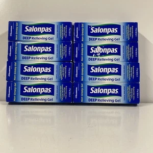Lot X8 SALONPAS deep Pain Relieving Gel Topical Analgesic 2.75 Oz EXP 02/2027 - Picture 1 of 18
