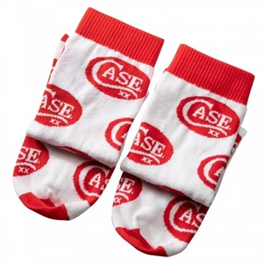 Case xx Logo Dress Socks Red and White Cotton 52541 - Picture 1 of 3