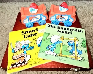 Tren y libros vintage de los Pitufos de los 80 - Imagen 1 de 7