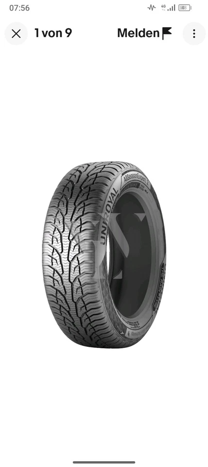 Allwetterreifen Uniroyal 205/55 R16  ca.7mm - Bild 1 von 4