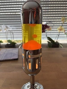 Mathmos Astro Lavalampe Das Original - gelb \ Orange, Teelichtbetrieb, Neuwertig - Bild 1 von 5
