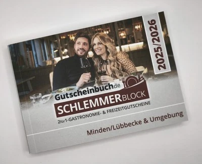 Schlemmerblock 2025/2026 Minden / Lübbecke und Umgebung, Gutscheinheft - Bild 1 von 2