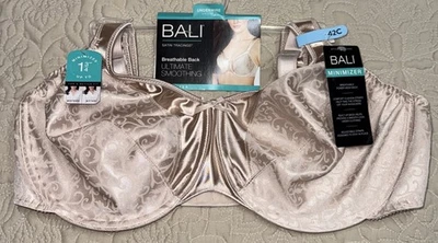 NWT Womens Nude Bali Minimizer Breathable Back Unlined Underwire Bra Size 42C - Image 1 of 4