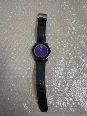 MOVADO BOLD Purple Watercolor Dial Leather Wrist Watch - Image 1 of 4