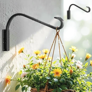 Perchas para plantas montaje en pared interior/exterior 12 pulgadas paquete de 2 plantas colgantes de alta resistencia  - Imagen 1 de 12
