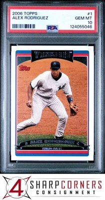 2006 TOPPS #1 ALEX RODRIGUEZ YANKEES PSA 10 - Image 1 of 3
