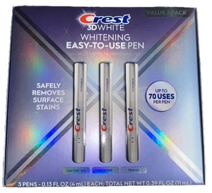 Paquete Value 3 -Crest 3D Blanco Fácil de Usar Pluma Blanqueadora de Dientes 8/2026 - Imagen 1 de 2