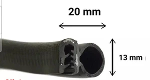 Universal Car Door Seal Rubber EDGE TRIM - 20mm x 13mm - fits 1mm - 3.5mm(Metre) - Picture 1 of 11