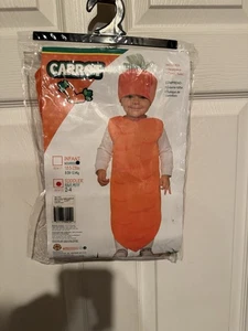 NIP Carrot Costume 2 Piece Toddler Size 2T-4T Bodysuit & Hat - Picture 1 of 24
