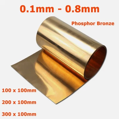 0.1mm~0.8mm Thick Phosphor Bronze Sheet Plate Metal Panel Phosphor Cu Strip Foil - image 1 of 4