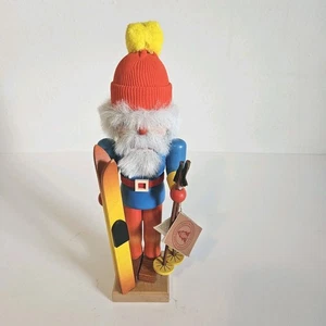 VTG Holzkunst Christian Ulbricht Nutcracker Skier Handmade West Germany 13" - Picture 1 of 18