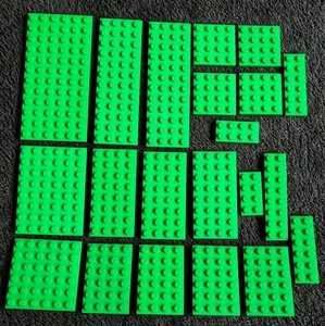 LEGO Green Plates Bundle Flat Base Pieces Mixed Part Building Floor 4x6 4x8 6x6 - Picture 1 of 5