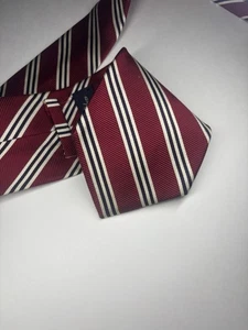 Corbata a rayas rojas Brooks Brothers Makers 59” X 3,75 para hombre 100 % seda - Imagen 1 de 7