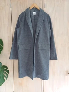 ZARA Womens Smart Open Grey Overcoat Size L - Picture 1 of 2