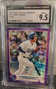 2022 Topps Logofractor Freddie Freeman #65 Purple Refractor /250 CGC Mint+ 9.5 - Picture 1 of 2