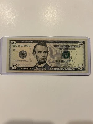 2021 $5 Birthday/Anniversary Note QD03061996B In Excellent Condition - Image 1 of 4