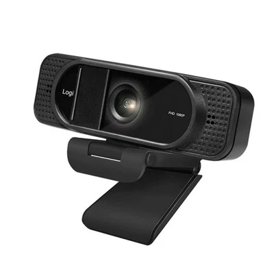 LogiLink Full-HD-Webcam 96° Dual-Mikrofon Kamera-Abdeckung Schwarz - Bild 1 von 4