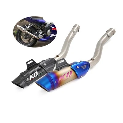 For Honda CBR600 F4i 2001-2007 Mid Exhaust Link Pipe 51mm Muffler Silencer Tips - Bild 1 von 4