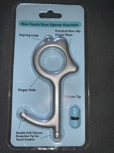Portachiavi apriporta senza tocco - argento con punte in silicone - Foto 1 di 3