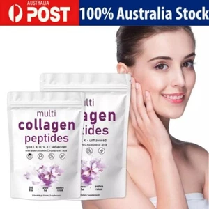 Multi Collagen Peptides Powder - Hydrolyzed Protein Peptides Hyaluronic Acid - Picture 1 of 13