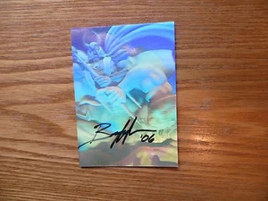 1996 DC SUPERMAN HOLOGRAM CARD # 46 SIGNED NORM BREYFOGLE, WITH POA - Picture 1 of 2