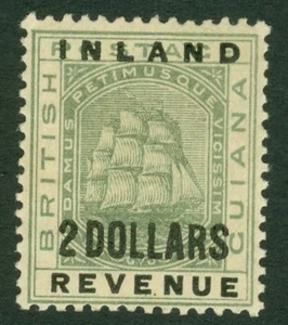 SG 186 Guayana Británica 1888-89 $2 verde. GATO fino sin montar como nuevo - Imagen 1 de 1