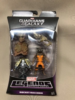 Marvel Legends Guardianes de la Galaxia 2013 mapache cohete BAF Groot Head Foto 1 de 4