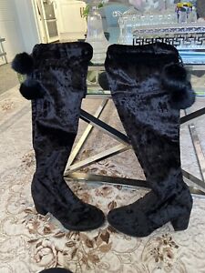 tamaris boots size 38 black velvet 