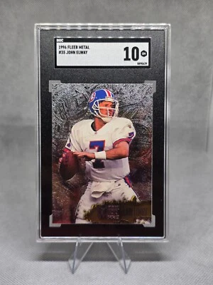 1996 Fleer Metal #35 John Elway Denver Broncos SGC 10 Beautiful Card - Image 1 of 3