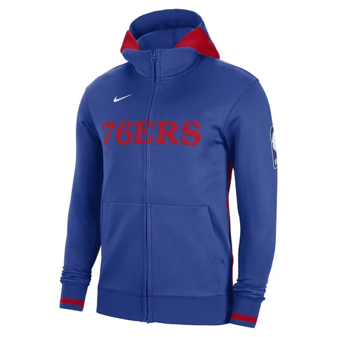 Philadelphia 76ers Nike Authentic Showtime Performance Full-Zip Hoodie Men's NBA Cover