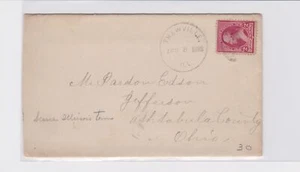 Thawville Illinois cover to Jefferson Ohio 1892 content L4c - Picture 1 of 4