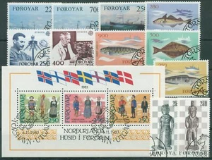 Islas Feroe 1983 año completo (79/92, bloque 1) matasellado (G17804) - Imagen 1 de 1