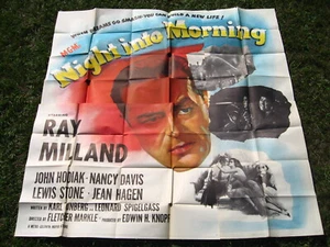 NIGHT INTO MORNING-RAY MILLAND/NANCY DAVIS-1951-80X80-6 ¡PÓSTER DE SEIS HOJAS! VF - Imagen 1 de 1