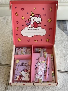 Einhorn Journal Schreibwaren Set, Einhörner Geschenke für Mädchen Alter 5-10 - Bild 1 von 6