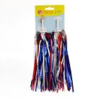 Kids Bicycle Decorative Handlebar Streamers - Red/Blue/Silver