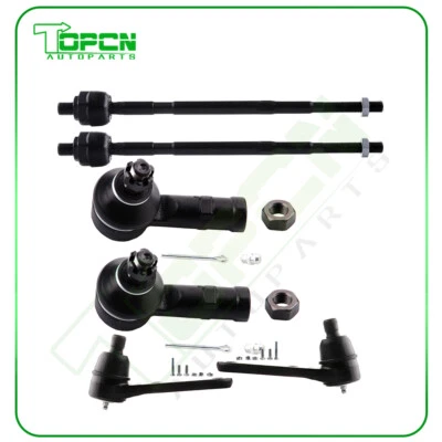6x Front Lower Ball Joints Tie Rod End For 1991-1996 Ford Escort Mercury Tracer - Imagem 1 de 4